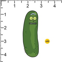 RICK AND MORTY PICKLE RICK VARIETY DIE CUT VINYL 50 CT STICKER PACK