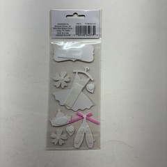Recollections Ballerina Dimensional Stickers Set Ballet Shoes Outfit Crown