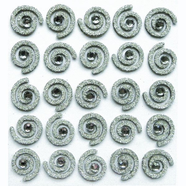 SILVER SWIRLS Glitter Crystals Formal Prom Wedding Celebrate Accent Jolee’s