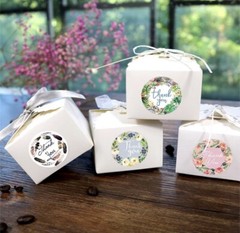 2000x 4 Rolls 1″ Floral Thank You Stickers Round Labels for Small Business Gift