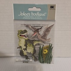 Dinosaur Scrapbook Crafts Sticker Lot -Jolee’s Boutique Paper House- Lot of 4