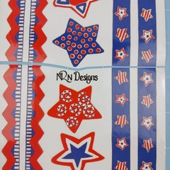 4 Marines Patriotic Stickers U.S. Military USMC Scrapbooking Journal Collage NRN