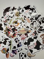 10 MYSTERY STICKERS Cute Cow JOURNAL PLANNER WATER BOTTLE Luggage Notebooks
