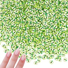 Polymer Clay Slices, 100g Green Apple Slice Fruit Art Slices, Green