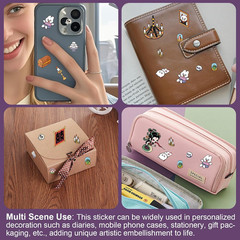Miniature Scene 20 Sets DIY 3D Stickers Horror Adventure Theme for Mini House
