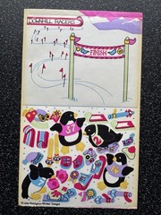 Vintage Sandylion Maxi Activity Sticker Sheet 80s Downhill Racers