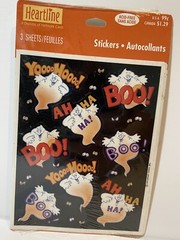 Vintage Halloween Stickers Heartline Hallmark Lot Of 2 Packs 7 Sheets Total NOS