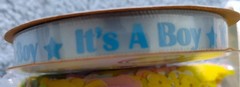 Lot of Baby Paper, Stickers, Ribbon for Card Making Scrapbooking Journaling