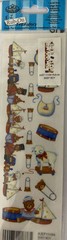 BABY BOY Colored Rub-Ons(3″x 9″) Royal & Langnickel•Toys•Diaper Pin•Teddy Bear•