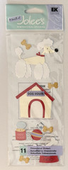 Jolees Boutique RARE DOG Scrapbooking stickers House Treats Bones White Poodle