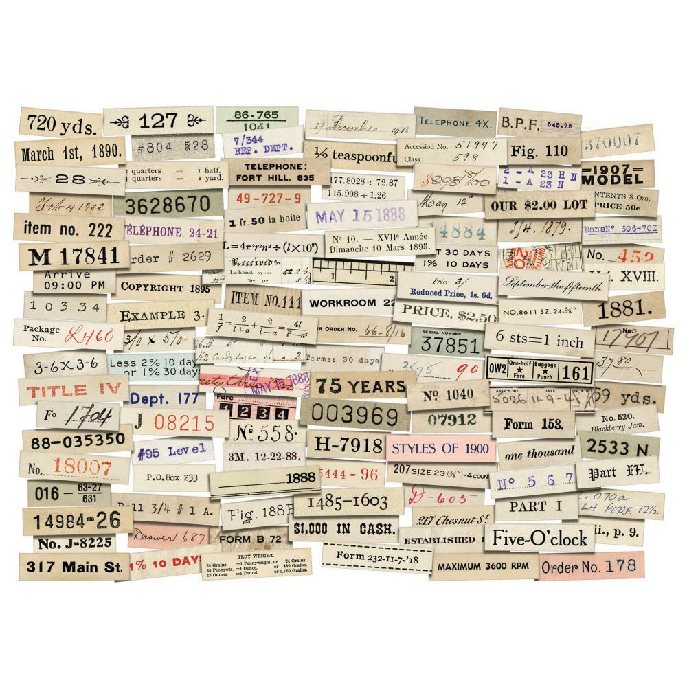 Tim Holtz ~ EPHEMERA PACK ~ Number Strips ~ Idea-ology