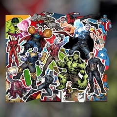 Marvel Superhero Stickers Skateboard Laptop Luggage Decal Hydro Flask Pack 50pc