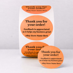 Thank You Stickers for eBay Sellers – Custom Business Name Labels – 2″