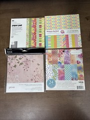 16 Scrapbook Paper Pad Stack Lot Card Making Junk Journal Craft Multiple Sizes