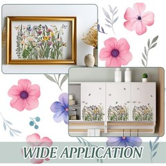 HICOHAND Rub on Transfers for Crafts, 3 5.91 x 11.81 inches, Wild Flowers