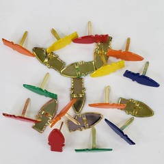20 Christmas Light Bulb Brads 5 Primary Clrs Scrapbooking Card Embellishments