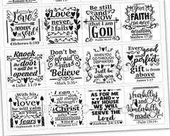 20 BIBLE VERSE STICKERS,Christian Journals,Religious Stickers,Christian Verse