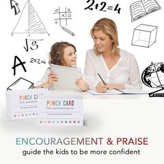 Fun Reward Punch Cards for Teachers & Parents – 200 Pack with Hole Puncher