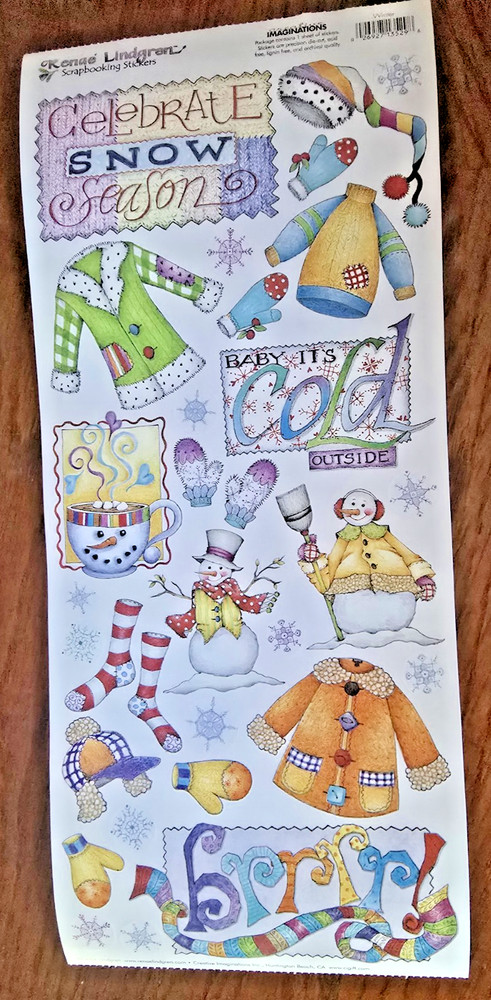 Creative Imaginations Renae Lindgren 5.5x12inch Sticker ~ Winter Snow Images