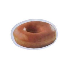 Glazed Donut Food Dessert Plain Delicious Sweet Bread Sticker 1Pc