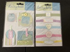 Newborn Baby Themed Dimensional Scrapbook Stickers Lot of 19 Daisy hill Etc