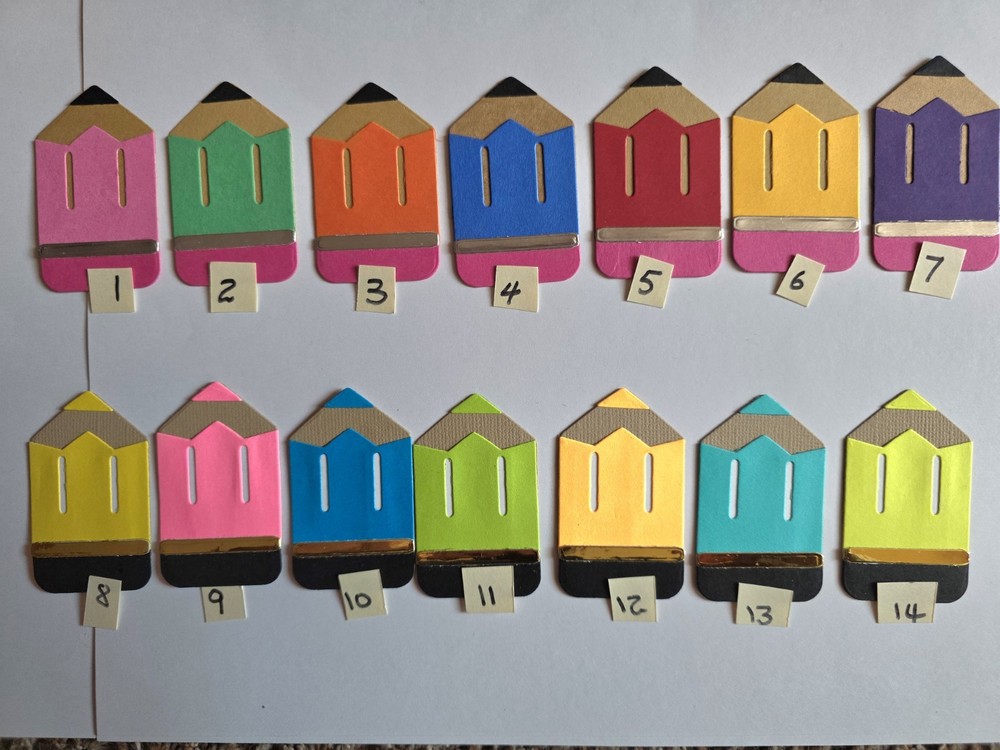 Any 4 School Crayons Or Pencils Cardstock Die Cuts