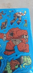 vintage Stickers,space Aliens Monsters Shiny Mylar Foiled Rare 1 Sheet 3m 1990
