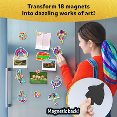 Foil Fun – Pretty Patterns, 18 DIY Magnets Mess-Free Art, Colorful Creative Part