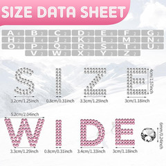 68 Pieces Large Glitter Alphabet Stickers, 1.5″ A-Z Rhinestone Letter Stickers 2