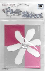 Daisy Flower Pink Gray Red White Graphic Fresh Stickers Tag