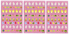 3 Sheets Easter Egg Mini Scrapbook Stickers Jelly Beans Chicks Turtle Bunny