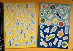 Dinosaurs Large Format Sticker Sheet. Lot Of 2