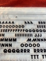 Six Letraset INSTANT LETTERING Transfer Letters Avant Garde Gothic Bold 24pt 1