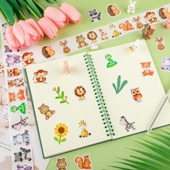 1200 Pcs Cute Baby Animal Stickers for Kids – Bulk Roll, 16 Fun Styles