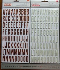 IMPRINT Glitter Boo COPPER APRICOT & WHITE, Av 30mm H & 3-15mm Wide Choice L4L