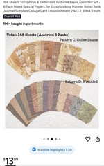 Scrapbook Papers Lot 168 Sheets