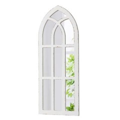 Rustic Long Arched Window Mirrors for Wall Decor 14 X 36 inch, Hanging Distre…