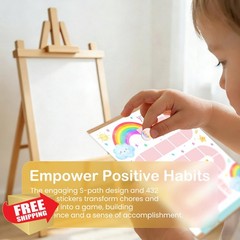 HJLLOQR Rainbow Theme Behavior Chart 432 Stickers