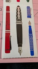 Vintage Mrs Grossmans Stickers Fountain Pens Reflection Collection 1 Strip