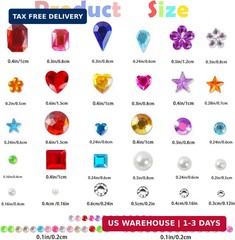3500pcs Gem Stickers Jewels for Crafts，12 Sheets Rhinestone Stickers for DIY Cra