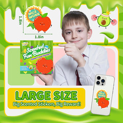 300PCS Large Scratch and Sniff Stickers, Scented Smelly Stickers for Kids, Bigge