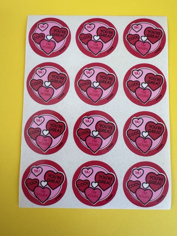 Vintage Trend Enterprises Scratch And Sniff Stinky Stickers Sheet 80’s