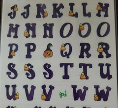 Sandylion Tina Ledbetter Halloween themed alphabet and numbers stickers