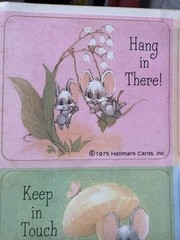 Vintage 1975 Hallmark Mouse Sticker Mice Pen Pal Messages 1 Sheet