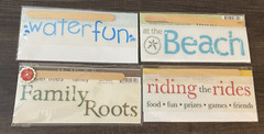 Scrapbooking Lot of 4 MME Transfer Titles Rub-Ons Water Fun, Beach,