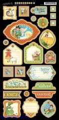 Graphic 45 MOTHER GOOSE Chipboard #2 JOURNALING! High Quality 26 pcs