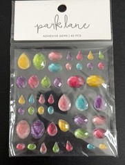 6 Park Lane Adhesive Gems Scrapbooking Stickers Square Oval Hearts Teardrop NEW