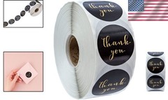 1000 Count Faux Glitter 1.5″ Thank You Stickers – Perfect for Gifts & Favors