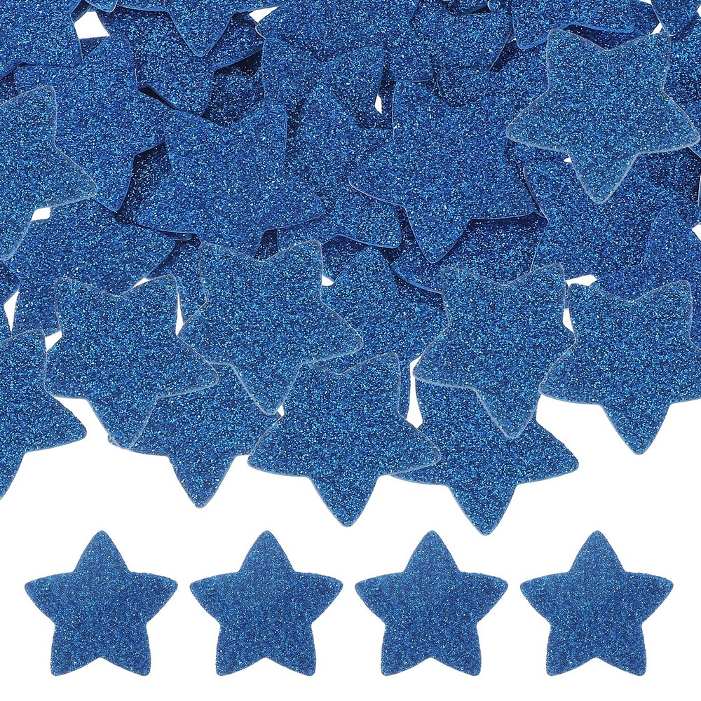 120PCS 1.4″x1.4″ Star Foam Stickers EVA Self Adhesive Foam Shape Sticker, Blue