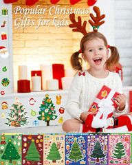 48 Sheets Christmas Tree Party Favors Stickers for Kids